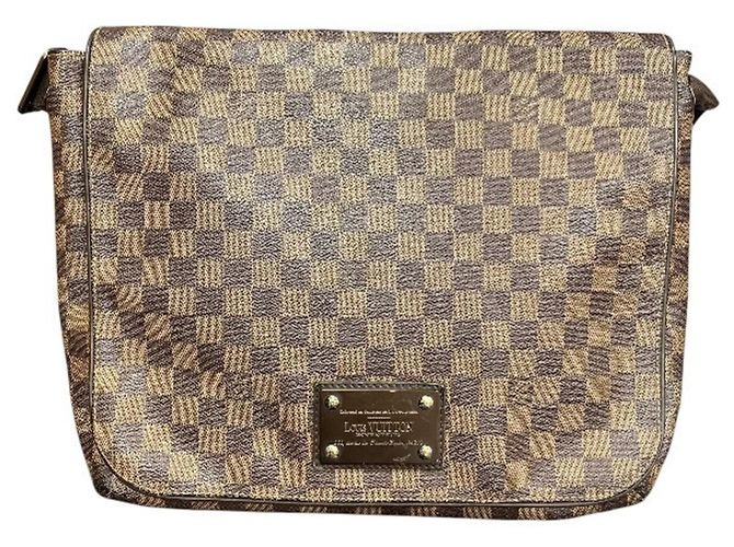 Borsa Louis Vuitton Damier Brooklyn MM Marrone