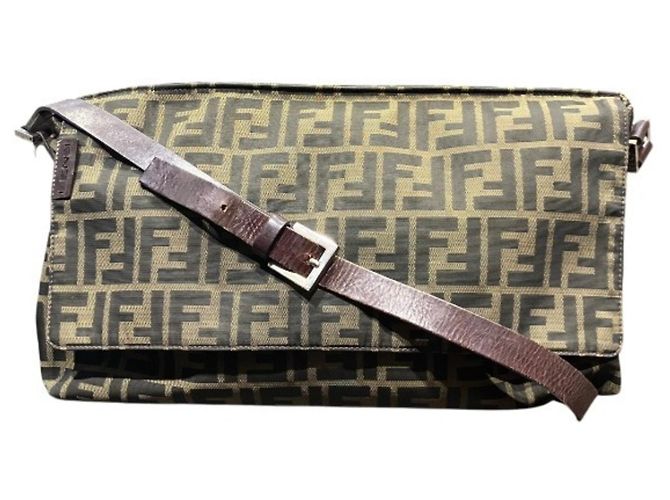 Borsa a secchiello Fendi Zucca Mamma Cachi