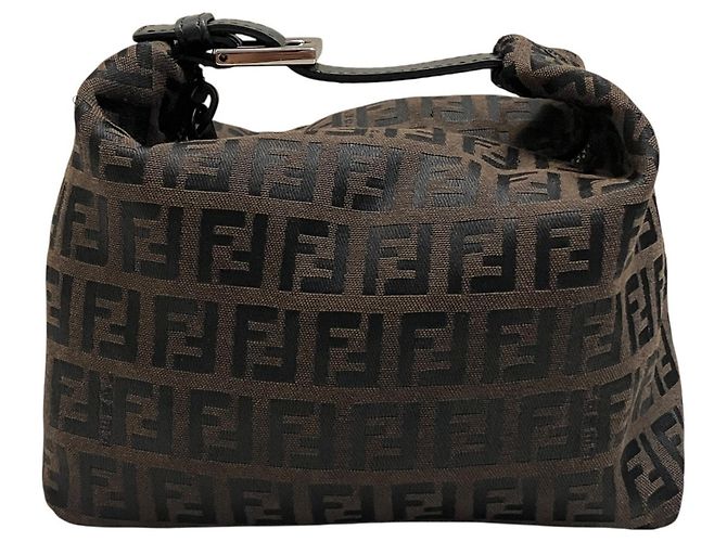 Bolsa Fendi padrão Zucca Marrom