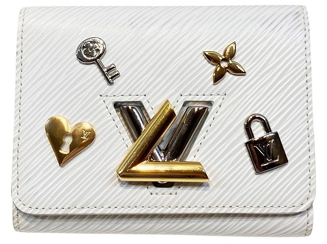 Cartera tríptico Louis Vuitton Portefeuille Twist Compact Blanco