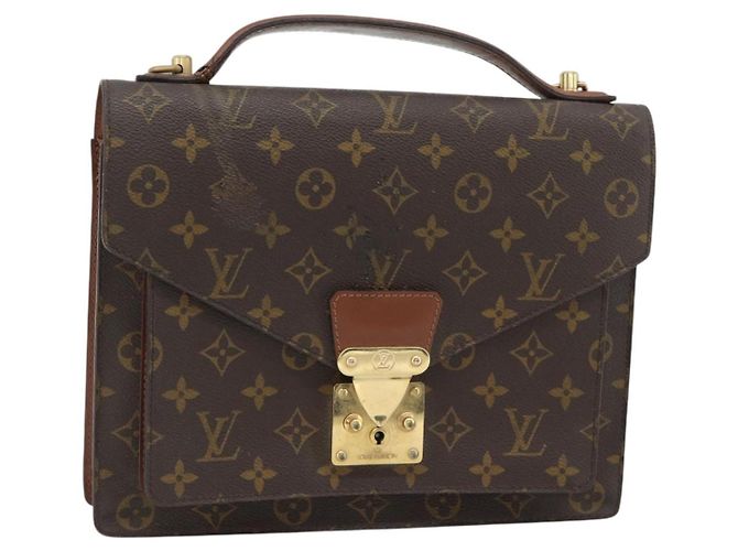 LOUIS VUITTON Monogram Monceau 28 Handtasche M51185 LV Auth 181124 Monogramm