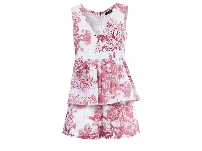 Max Mara Abito in cotone con eyelet floreale Max & Co Bianco