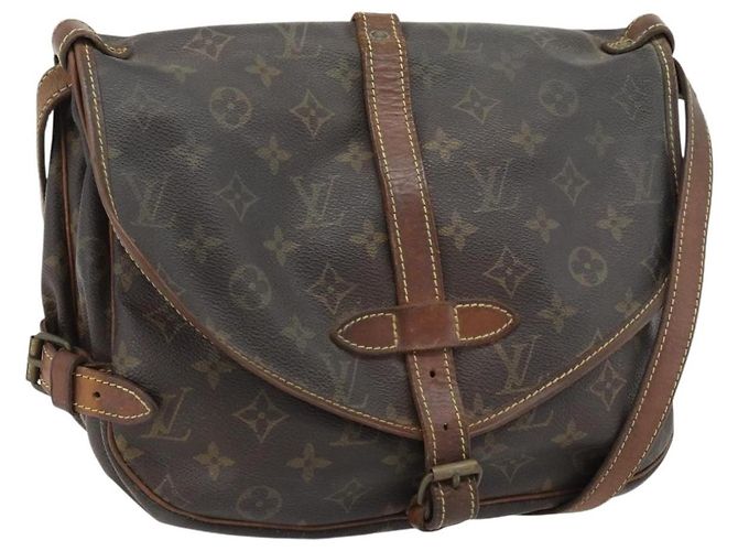 LOUIS VUITTON Bolsa de Ombro Monogram Saumur 30 M42256 LV Auth 180794 Monograma