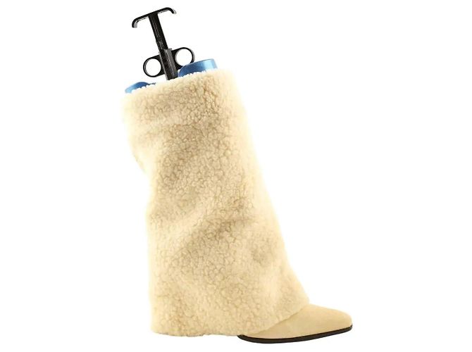 Ralph Lauren Beige gefütterte Stiefel