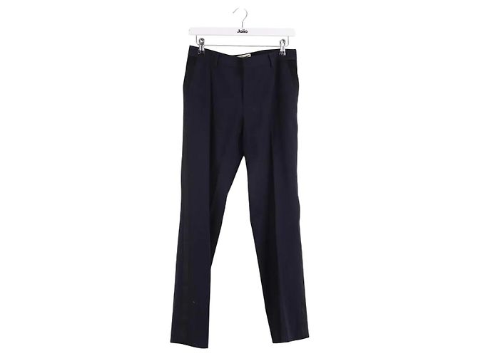 Saint Laurent Pantaloni dritti blu navy