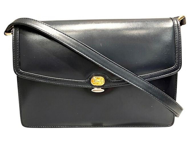 Céline Borsa a mano e borsa a tracolla in pelle blu navy CELINE Carriage Hardware da donna