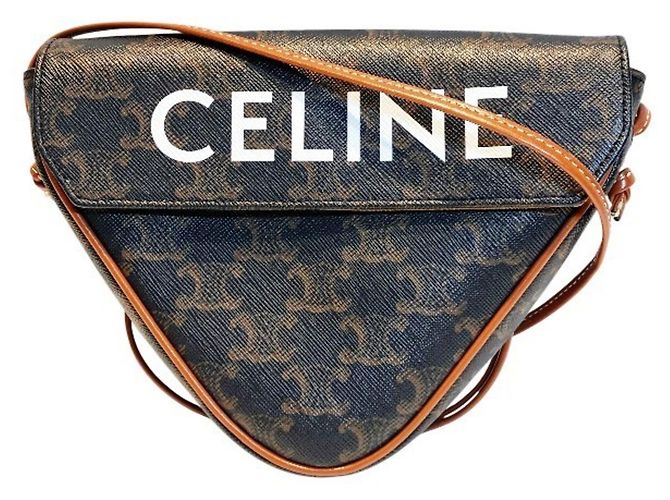 Céline Sac à main Celine Triomphe Triangle Marron