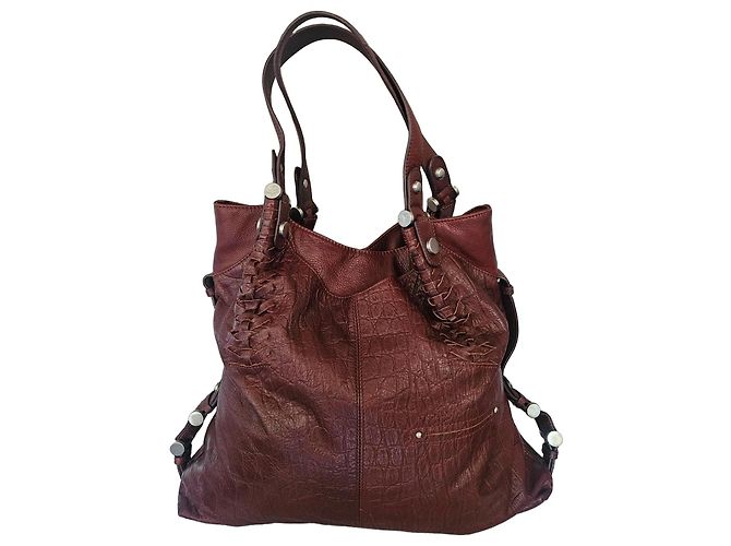 Autre Marque Borsa in pelle B.Makowsky Bordeaux Marrone