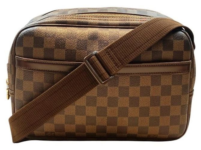 Borsa Louis Vuitton Damier Reporter PM Marrone