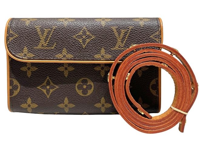 Bolsa Clutch Pochette Florentine Louis Vuitton Marrom