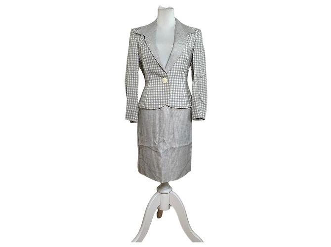 Vintage Givenchy Lightweight Suit Jacket Light Grey
