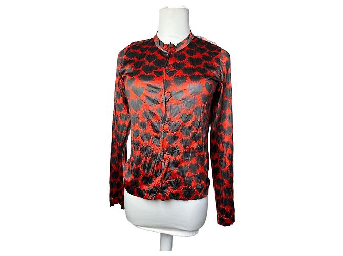 Comme Des Garcons Vintage Comme des Garçons Polyester Bluse Rot