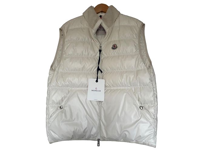 Moncler Chaleco Acolchado Blanco Roto