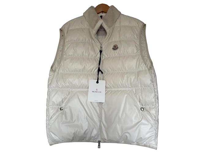 Moncler Steppweste Off-White Weiß 