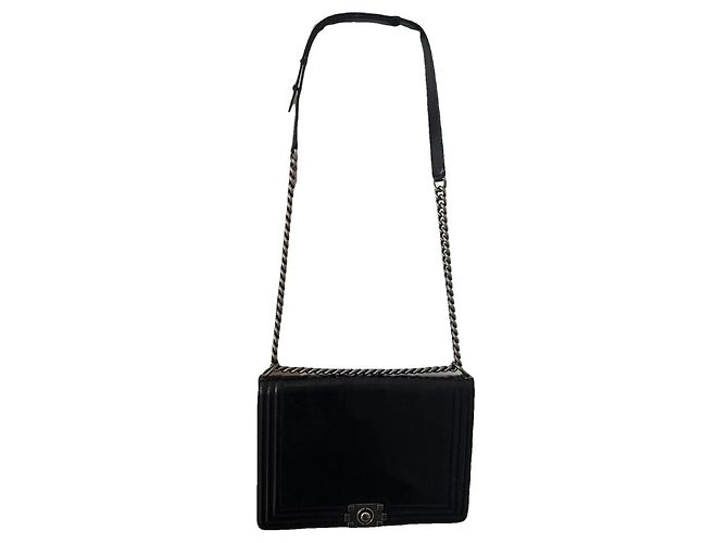 Chanel Boy Bag Couro Preto