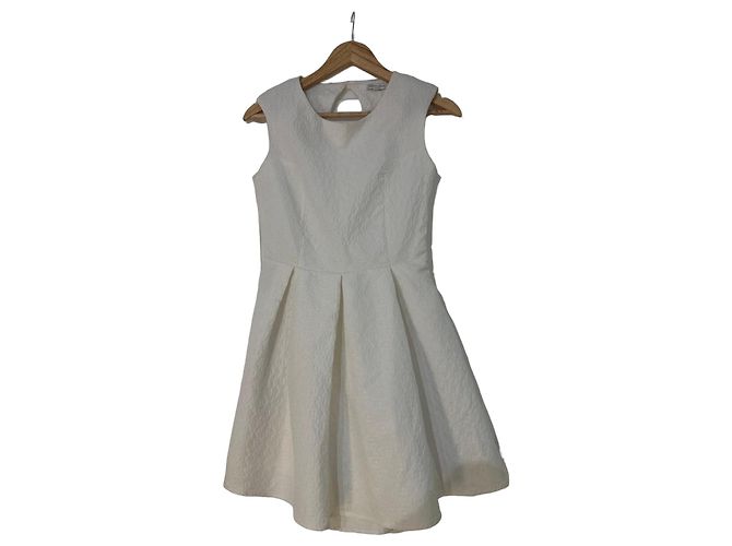 Autre Marque Vestido Patinadora Blanco Glamorous