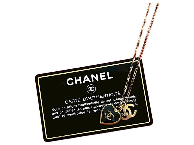 Collar Chanel Heart Coco Mark Dorado
