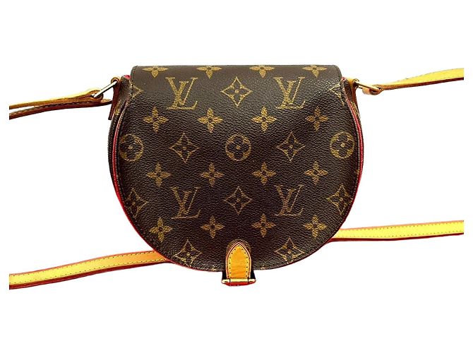 Bolsa de ombro em couro Louis Vuitton Monogram Marrom