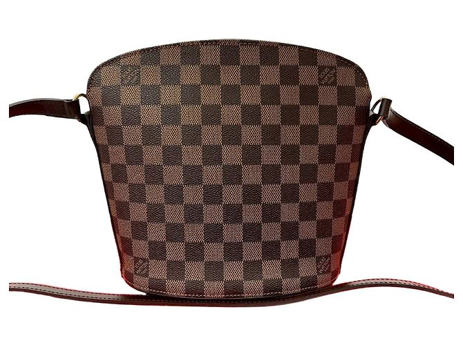 Bolsa de ombro Louis Vuitton Drouot Damier Marrom