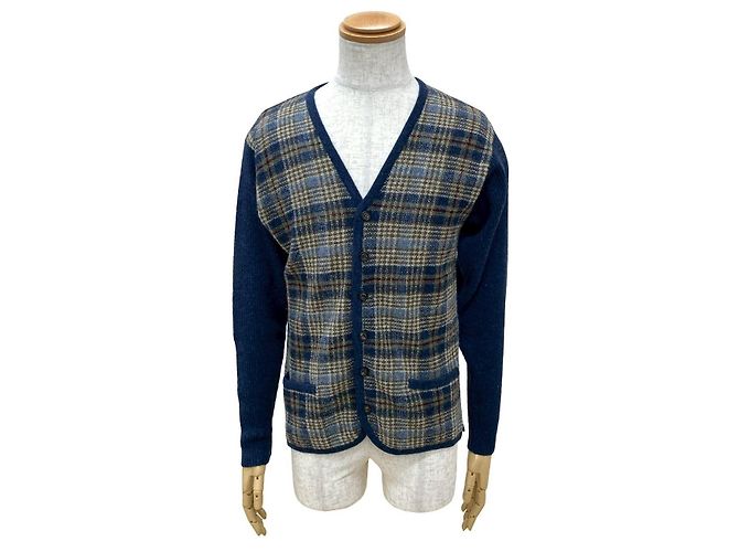 Hermès Cardigan de lã Hermes Azul