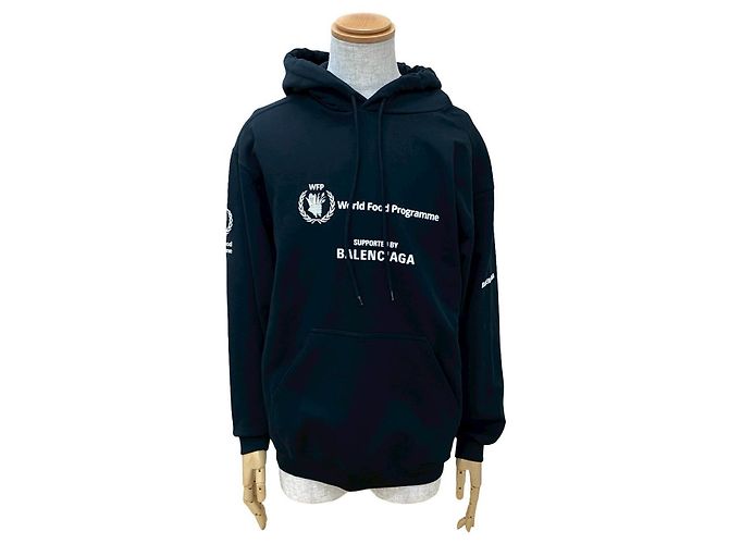 Sudadera de algodón Balenciaga World Food Programme Negro