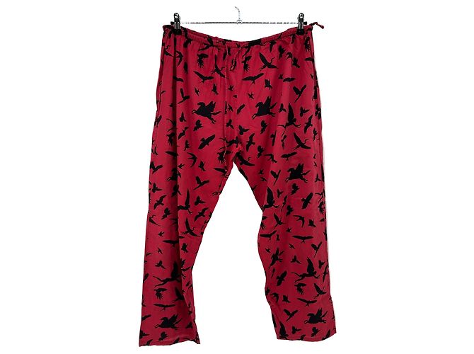 Autre Marque Rote gemusterte Hose
