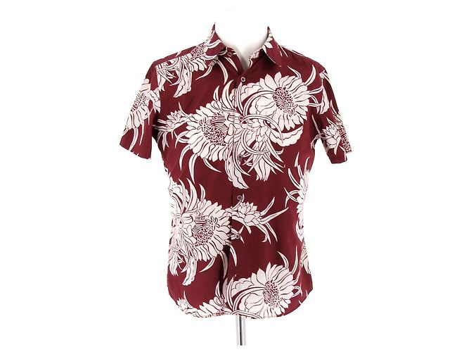 Prada Camicia stampata a maniche corte Rosso