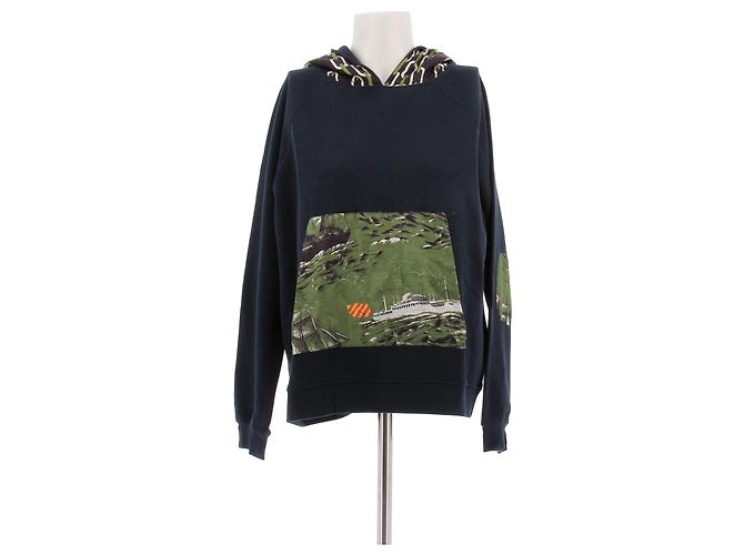 La Prestic Ouiston Kapuzenpullover Schwarz Baumwolle
