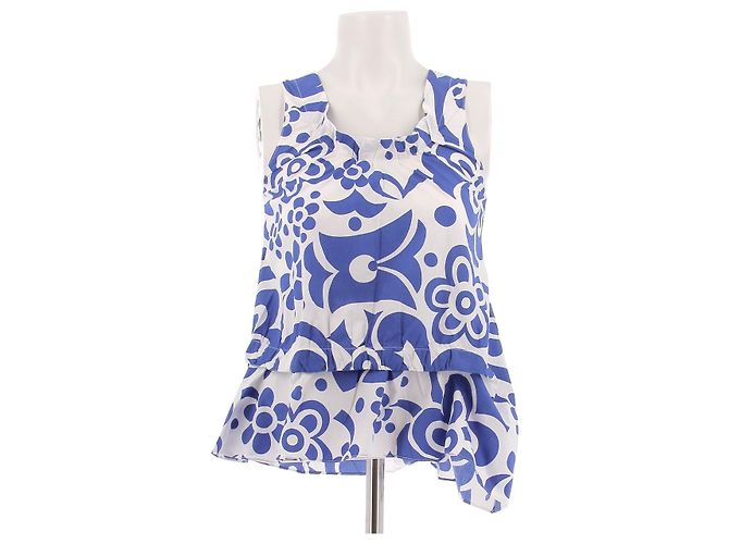 Marni Top senza maniche blu