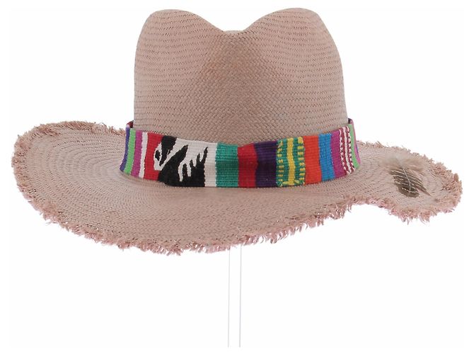 Autre Marque NICK FOUGUET Beige Wicker Hat