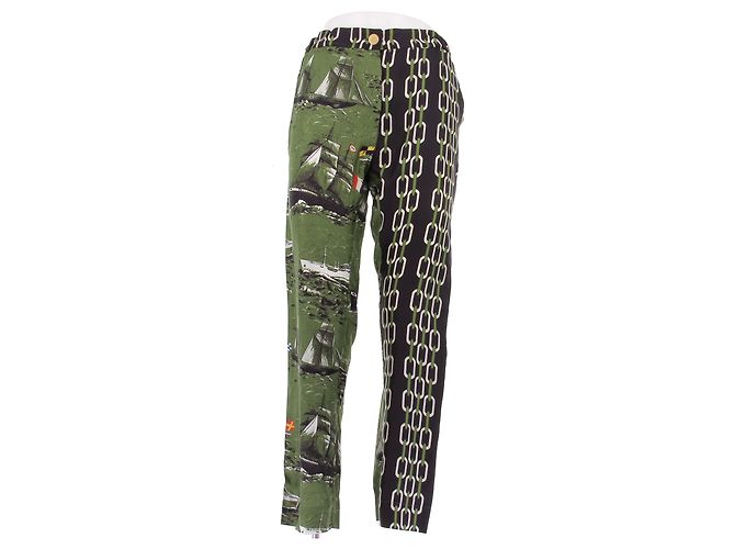 La Prestic Ouiston Pantalone fluido stampato Verde