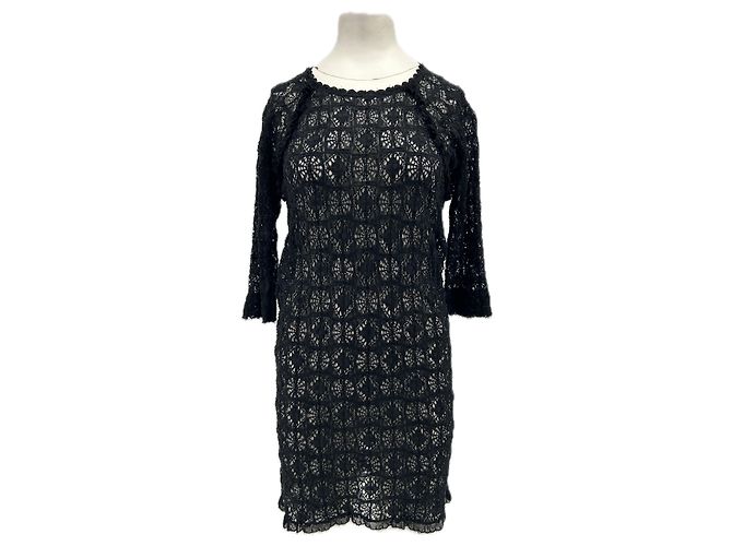 Isabel Marant Etoile Schwarzes Baumwollkleid