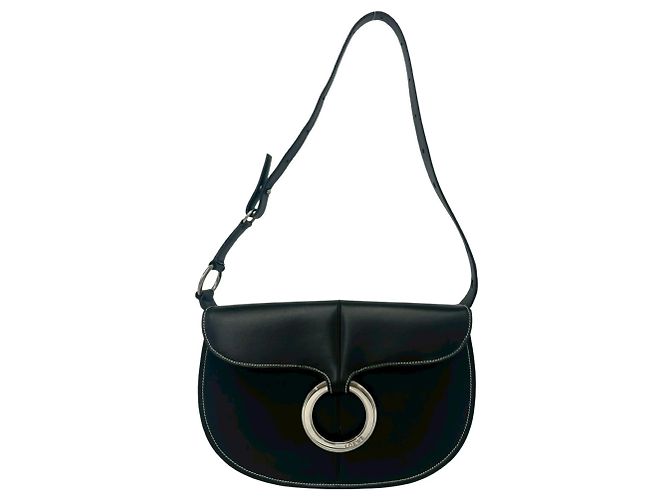 Borsa a spalla in pelle nera Loewe Nero