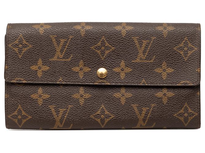 Louis Vuitton Brown Monogram Sarah Long Wallet
