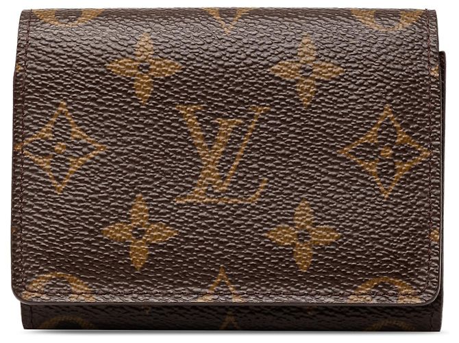 Tarjetero profesional Louis Vuitton Marrón Monogram Envelope Castaño