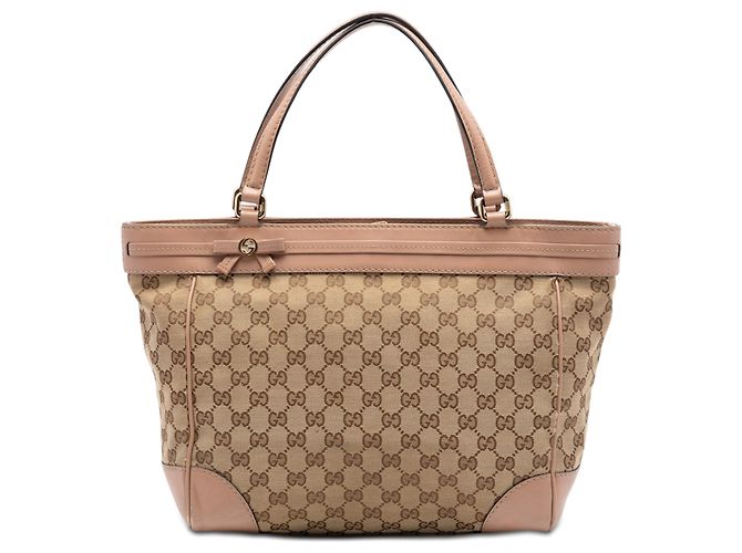 Tote Mayfair em canvas GG bege Gucci