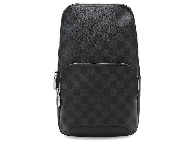 Borsa a tracolla Louis Vuitton Damier Graphite Avenue Nero