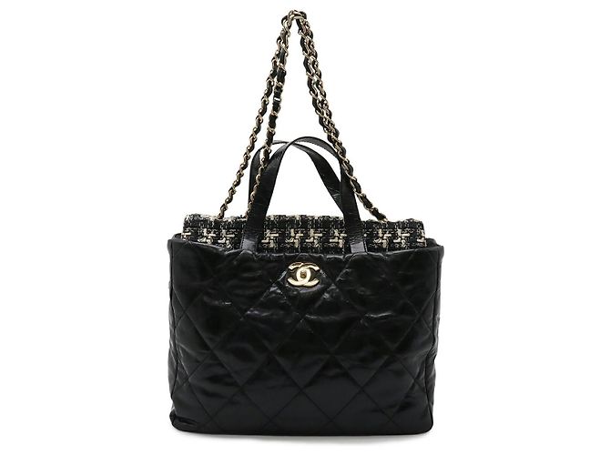 Borsa Tote Chanel Coco Mark Portobello Matelasse Nero