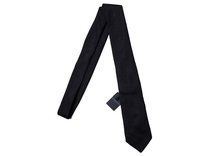 Lanvin, cravatta strutturata nera Nero