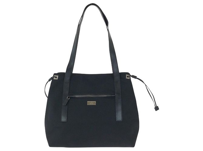 Gucci Nylon/Leder Tote Bag Schwarz