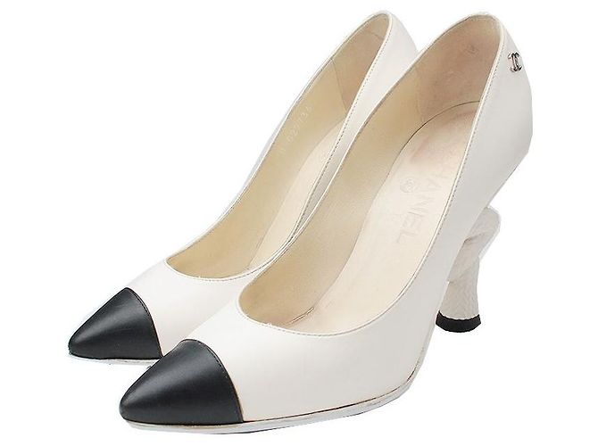 Chanel Black and White Cap Toe Pumps