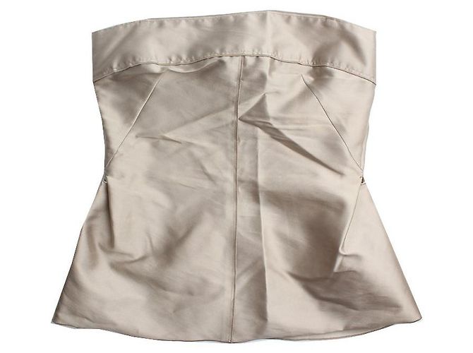 Dolce & Gabbana Top palabra de honor taupe Blanco