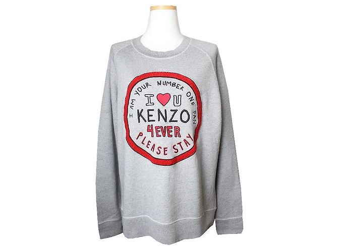 Kenzo Melange Sweatshirt Grau Braun 