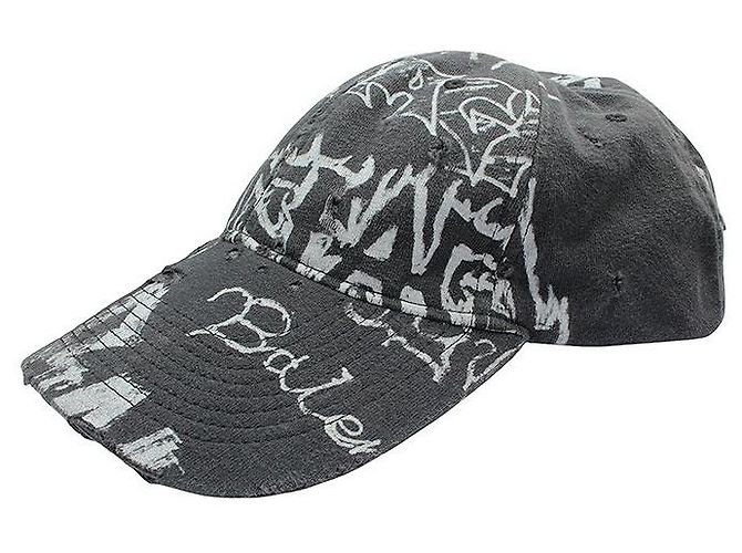 Balenciaga Graffiti Baseball Cap Anthrazit Limited Edition Braun