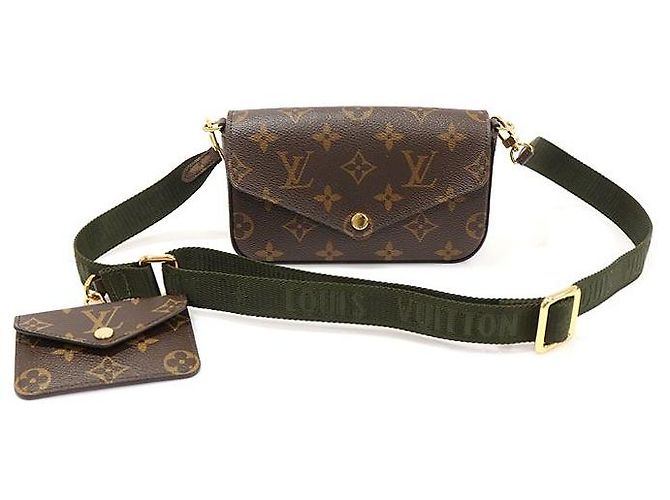 Pochette Félicie Louis Vuitton Bolsa transversal Felicie Strap and Go em Monogram Canvas Marrom