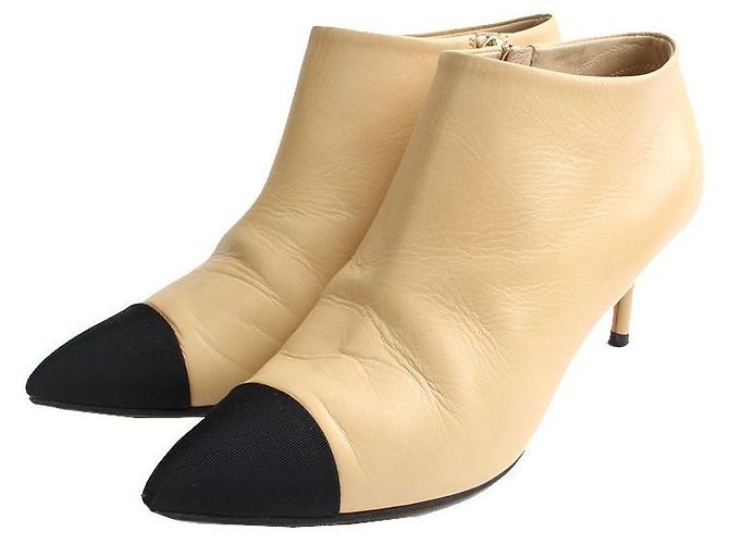 Chanel Two-Tone Boot Brown