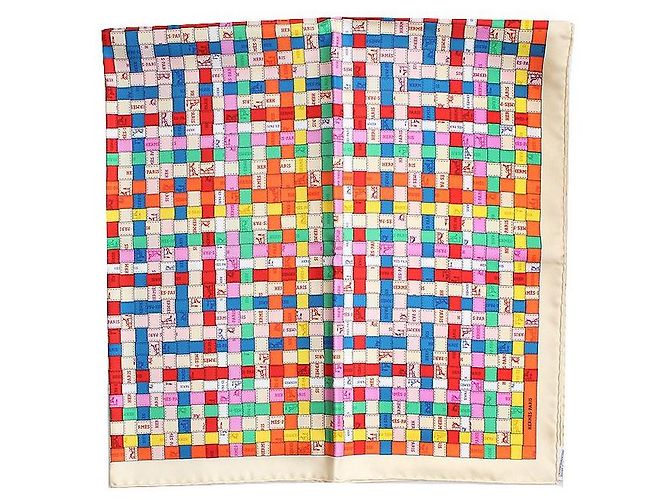Hermès Sciarpa in seta Baldric au Carré Multicolore