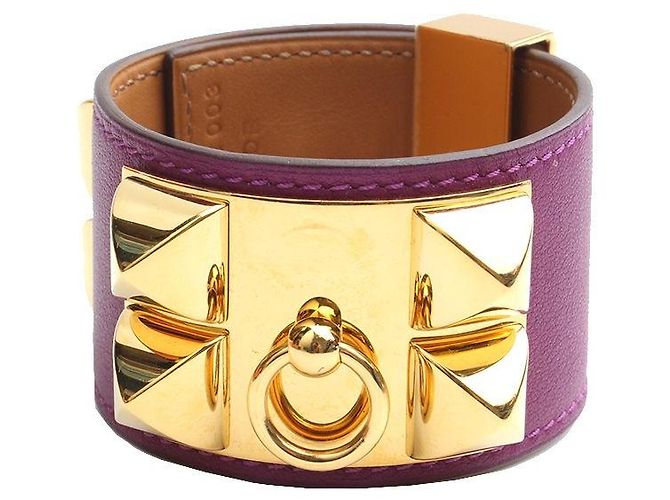 Hermès Pulseira Medor Violet em Ouro com carimbo Roxo