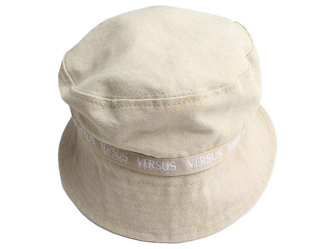 Versace Chapéu Bucket Versus Bege Marrom