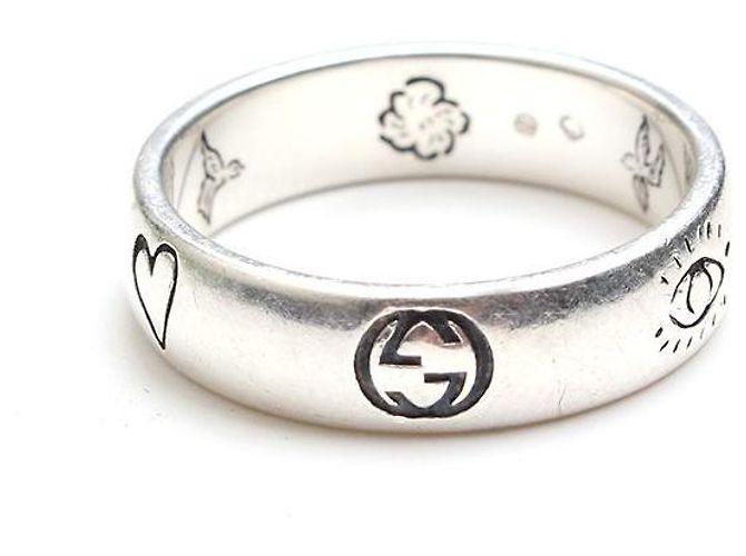 Gucci Anillo BLIND FOR LOVE de plata Multicolor
